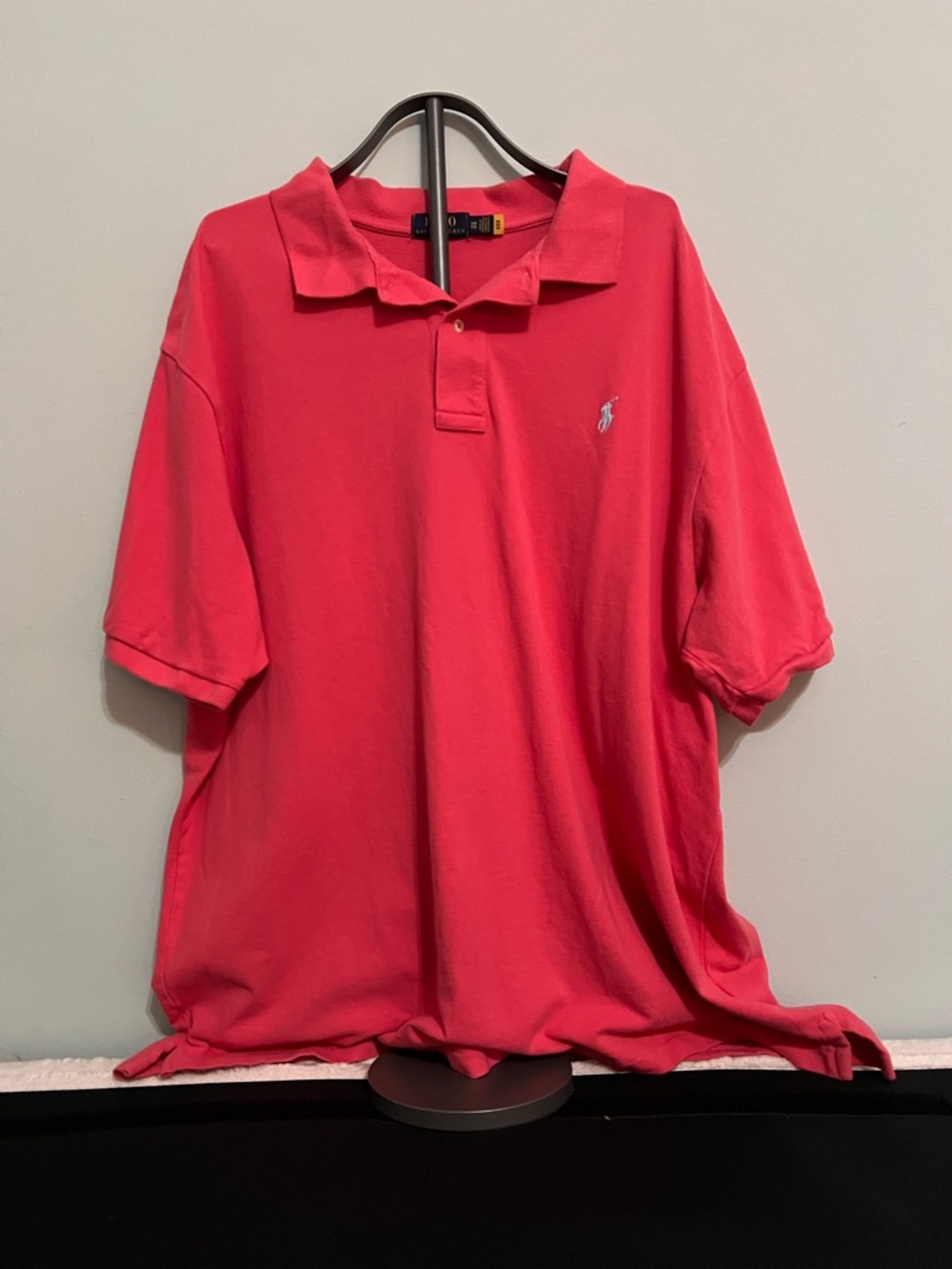 Polo by Ralph Lauren Men’s Polo Shirt - Coral Red with Embroidered Pony